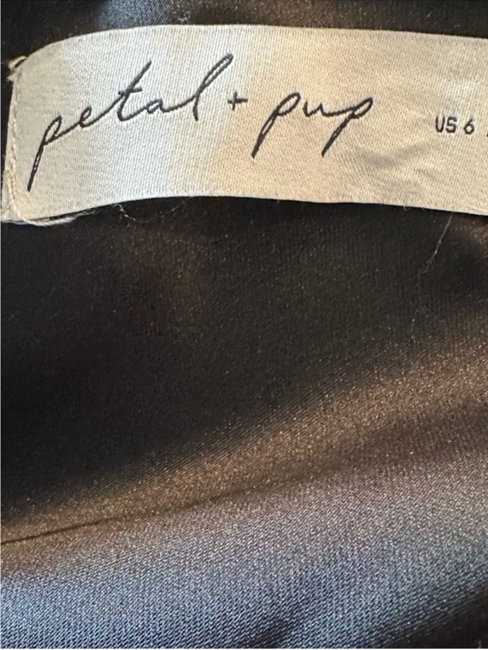 Petal & Pup Nadia Black One-Shoulder Satin Maxi Dress New! - Picture 12 of 13